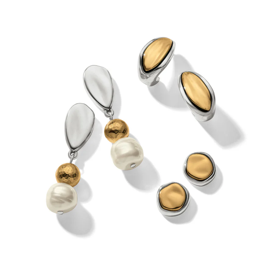 Cascade Round Post Earrings - Image 2