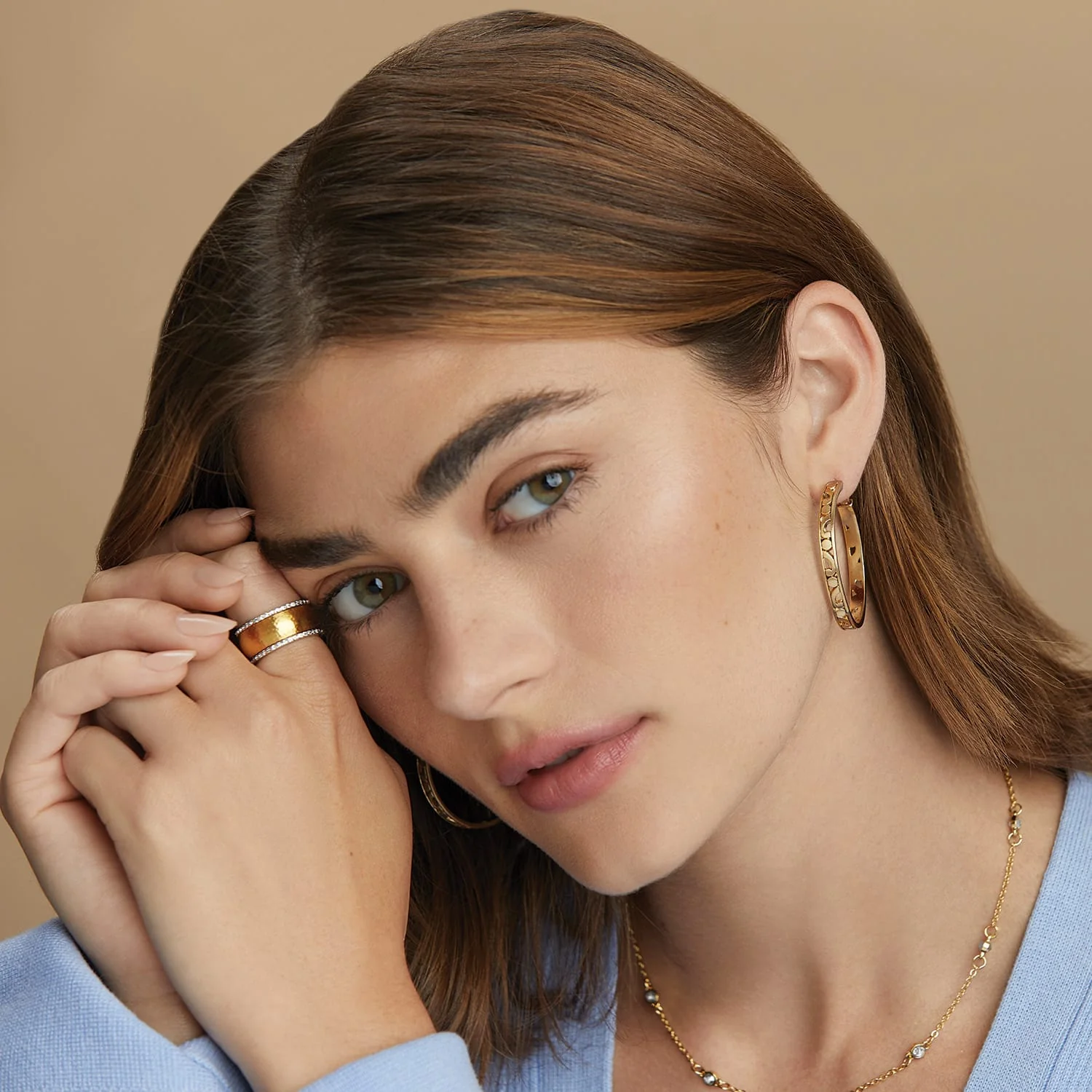 Contempo Medium Hoop Earrings - Image 10
