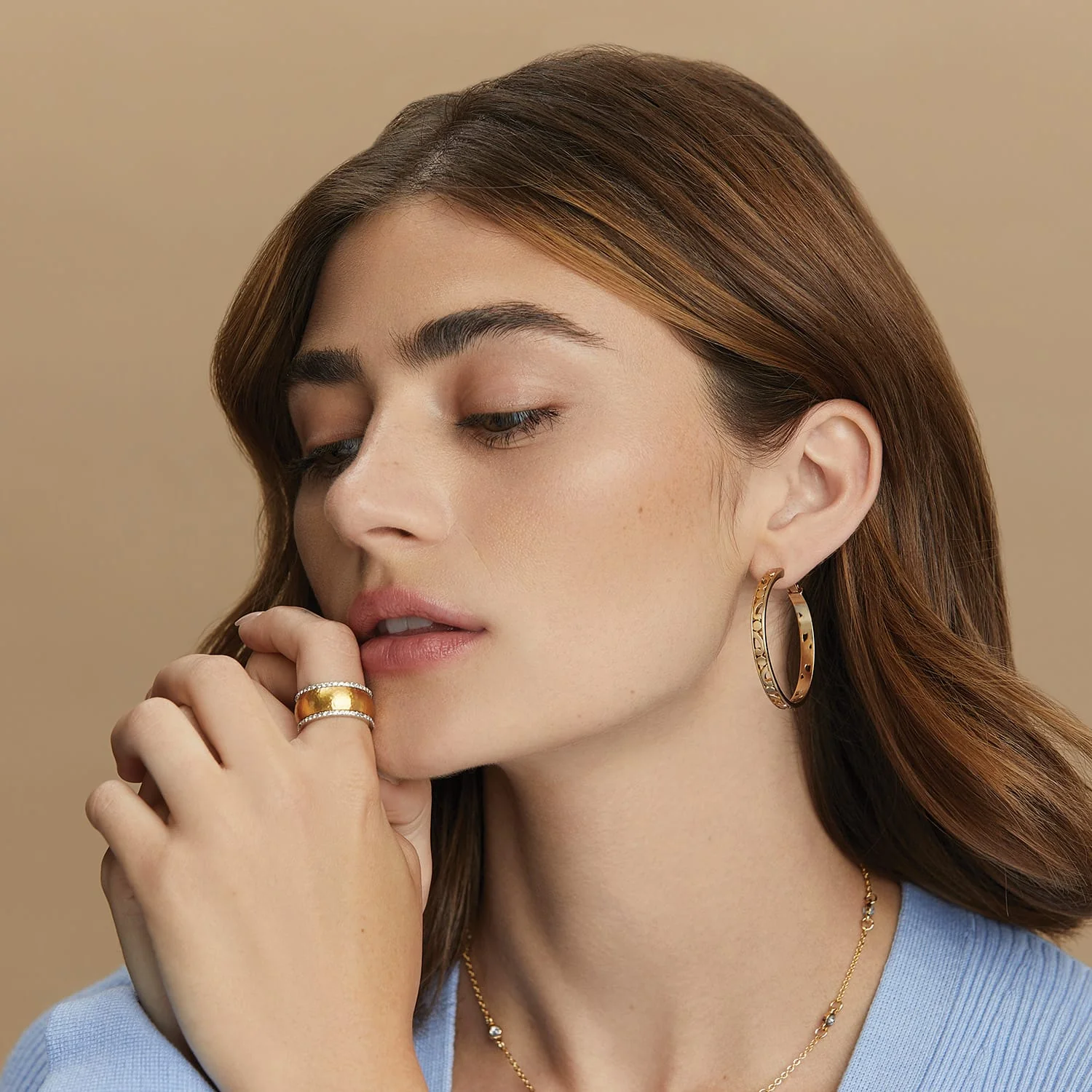 Contempo Medium Hoop Earrings - Image 11