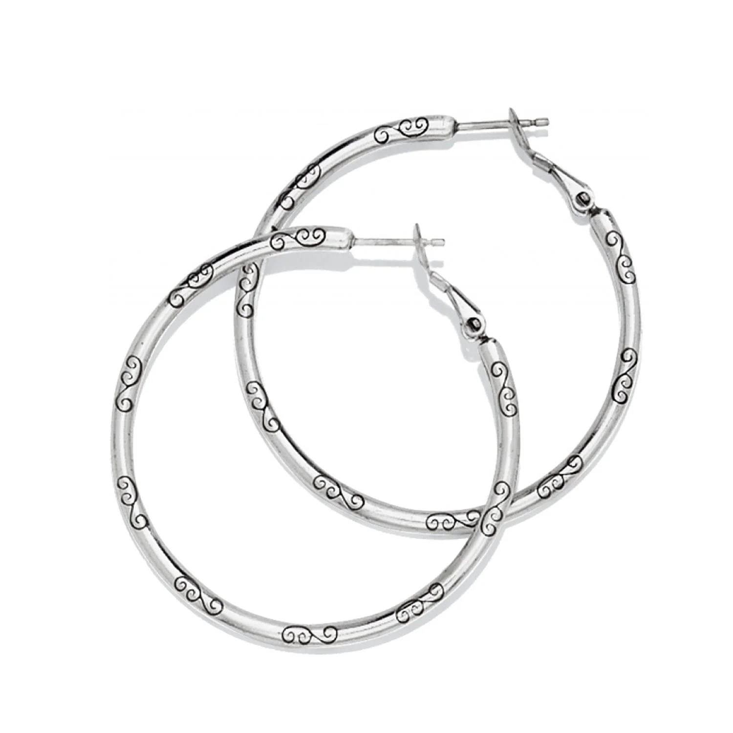 Large Hoop Charm Earrings - Image 5
