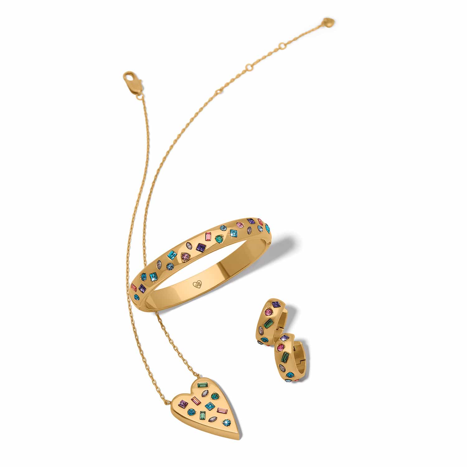 Love Messages B Radiant Bright Hoop Earrings - Image 3
