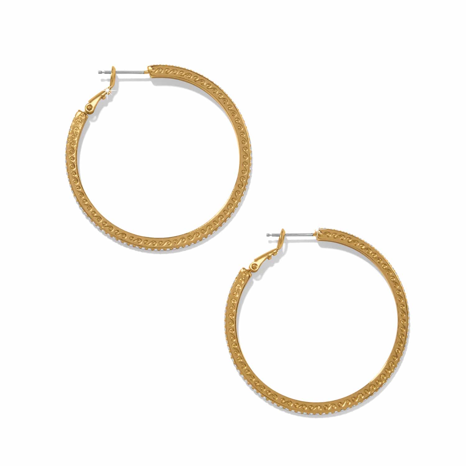 Meridian Thin Large Hoop Earrings - Image 2