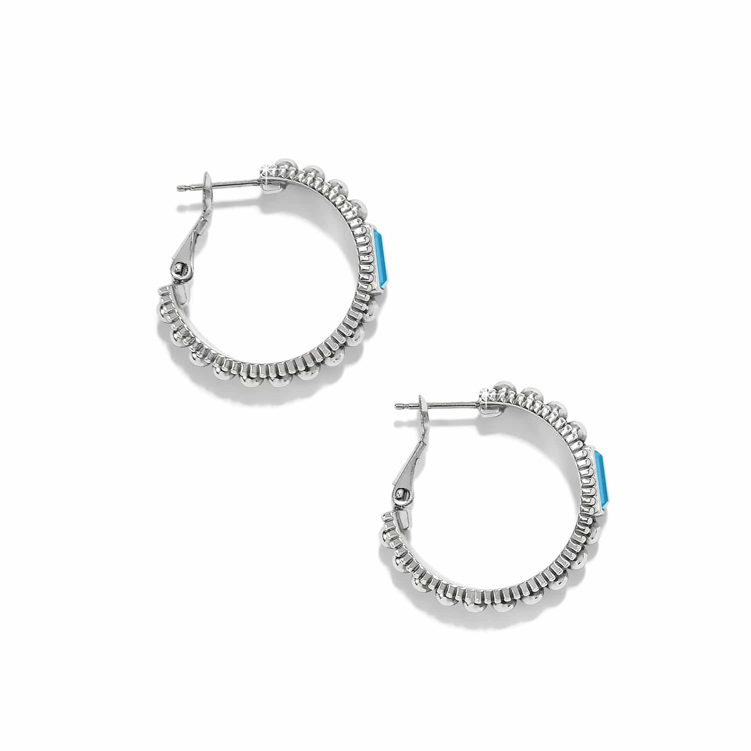 Pretty Tough Gem Hoop Earrings - Image 2