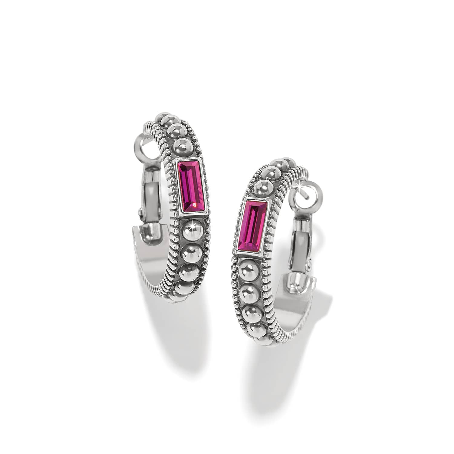 Pretty Tough Gem Hoop Earrings - Image 3