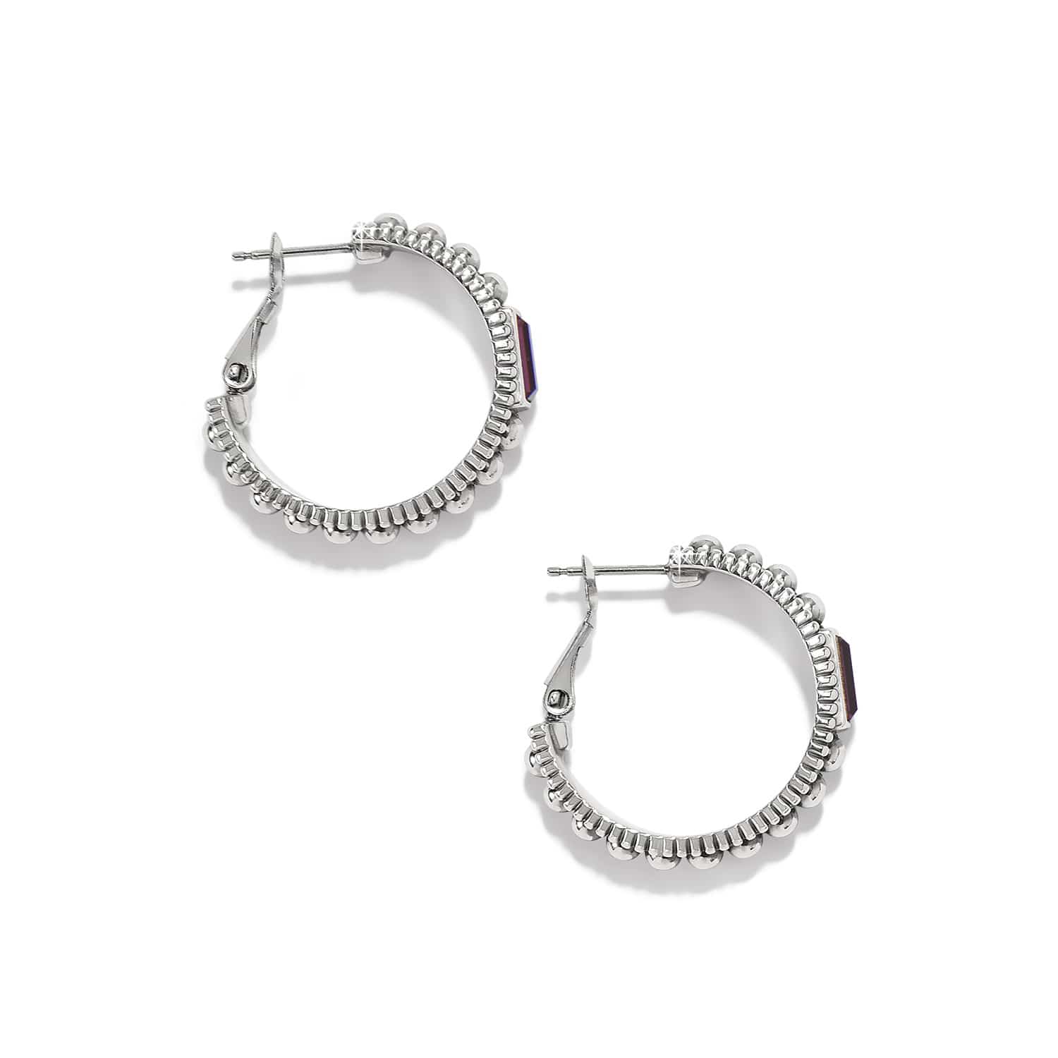Pretty Tough Gem Hoop Earrings - Image 4