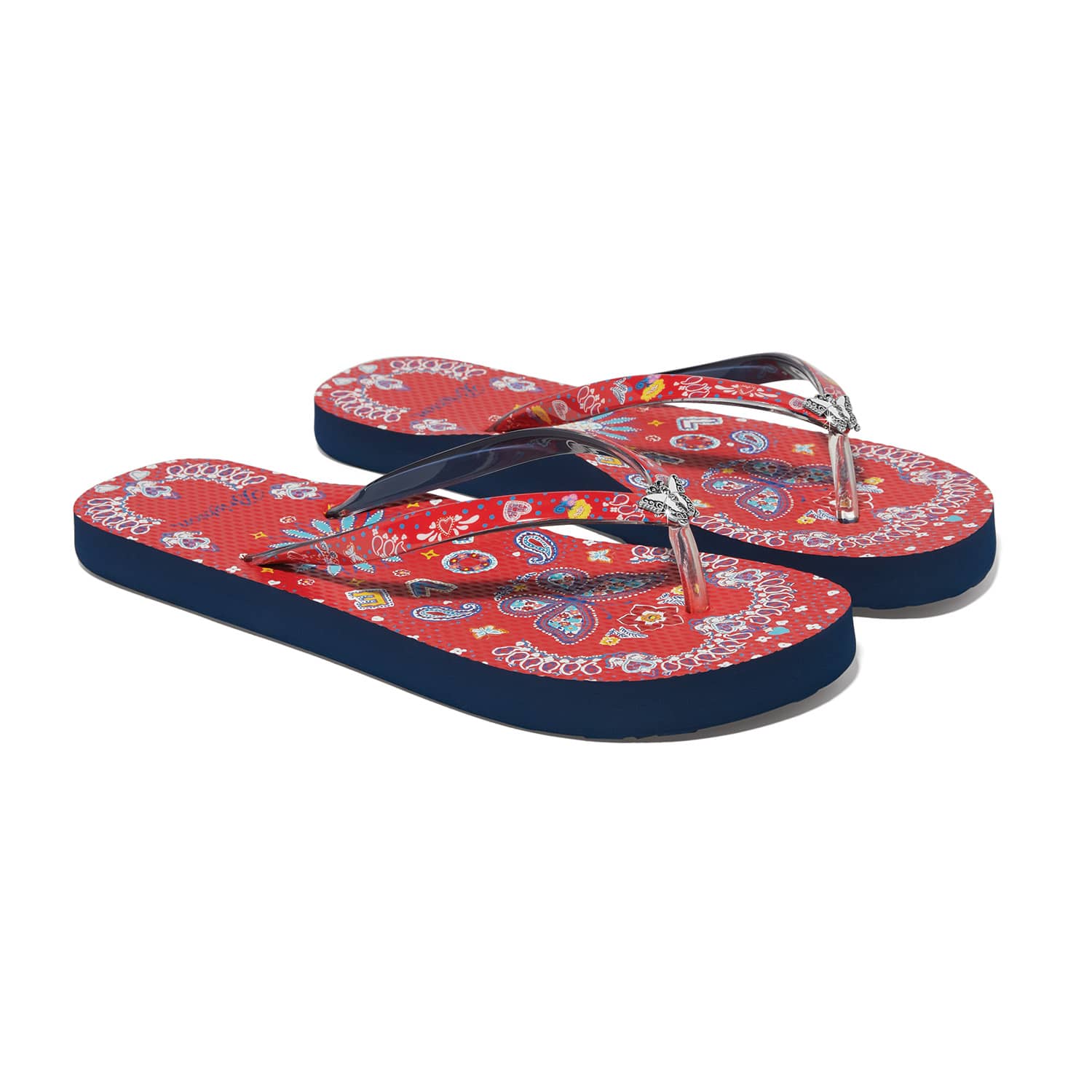 Scarf Red Flip Flops - Image 2